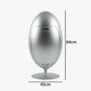 Silver Dinosaur Egg-Style Sorting Trash Can
