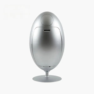 Silver Dinosaur Egg-Style Sorting Trash Can