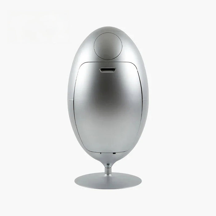 Silver Dinosaur Egg-Style Sorting Trash Can