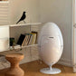 White Dinosaur Egg-Style Sorting Trash Can