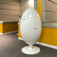 White Dinosaur Egg-Style Sorting Trash Can