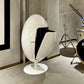 White Dinosaur Egg-Style Sorting Trash Can