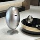 Silver Dinosaur Egg-Style Sorting Trash Can