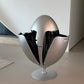 Silver Dinosaur Egg-Style Sorting Trash Can