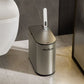 Smart Gray Sensor Bin with Built-In Toilet Brush – Touchless & Clean Bathroom Solution
