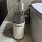 Smart White Sensor Trash Can with Built-In Toilet Brush – Touchless & Clean Bathroom Solution