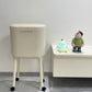 Beige High End Tall Stand Stylish Trash Can – Stylish Bin for Living Room & Kitchen