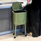 Green Tall Pedal Trash Can – Stylish Hands-Free Bin for Living Room & Kitchen