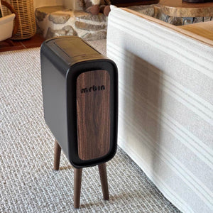 Mr.Bin Slim Wood-Grain Stainless High-end Steel Smart Sensor Trash Can – Modern & Elegant
