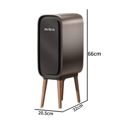 Mr.Bin Slim Black Stainless Steel High-end Smart Sensor Trash Can – Modern & Elegant