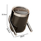 Minimalist Slanted Stylish Design Black Trash Can - Easy Access