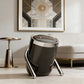 Minimalist Slanted Stylish Design Black Trash Can - Easy Access