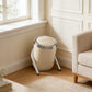 Minimalist Slanted Stylish Design White Trash Can - Easy Access