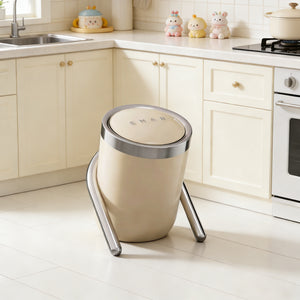 Minimalist Slanted Stylish Design White Trash Can - Easy Access
