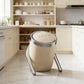 Minimalist Slanted Stylish Design White Trash Can - Easy Access