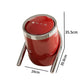 Minimalist Slanted Stylish Design Red Trash Can - Easy Access
