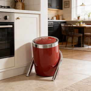 Minimalist Slanted Stylish Design Red Trash Can - Easy Access
