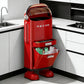 Red Retro Robot Kitchen Sorting Trash Can with Built-In Storage Drawer