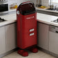 Red Retro Robot Kitchen Sorting Trash Can with Built-In Storage Drawer