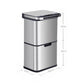 Battery-Powered Smart 3-in-1 Trash Can with Sterilization