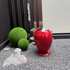 Red Little Dinosaur Egg Smart Trash Can – Automatic Sensor Lid, Touchless Design