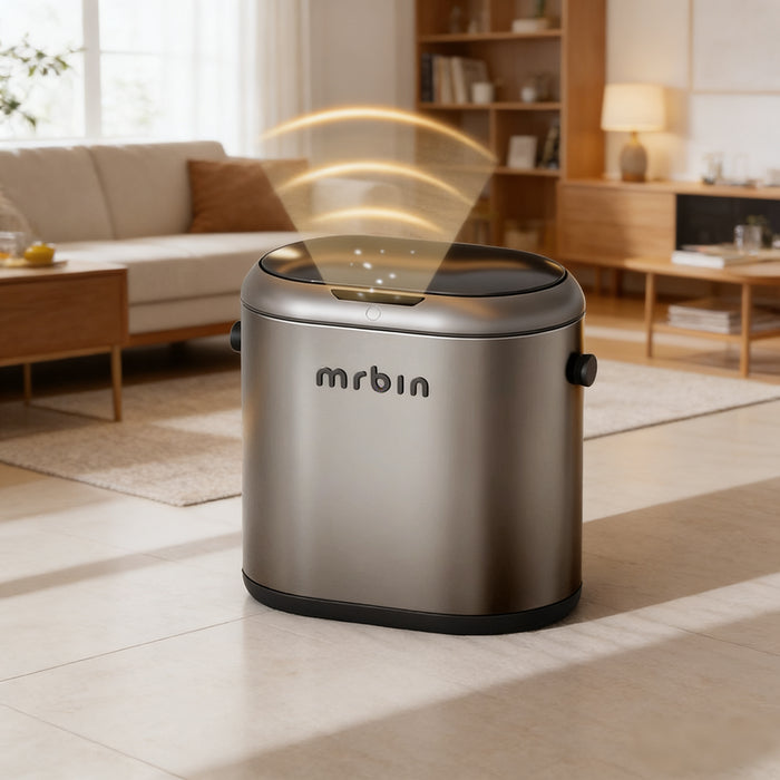 Silver Touchless Sensor Bin – Automatic Bag Locking System