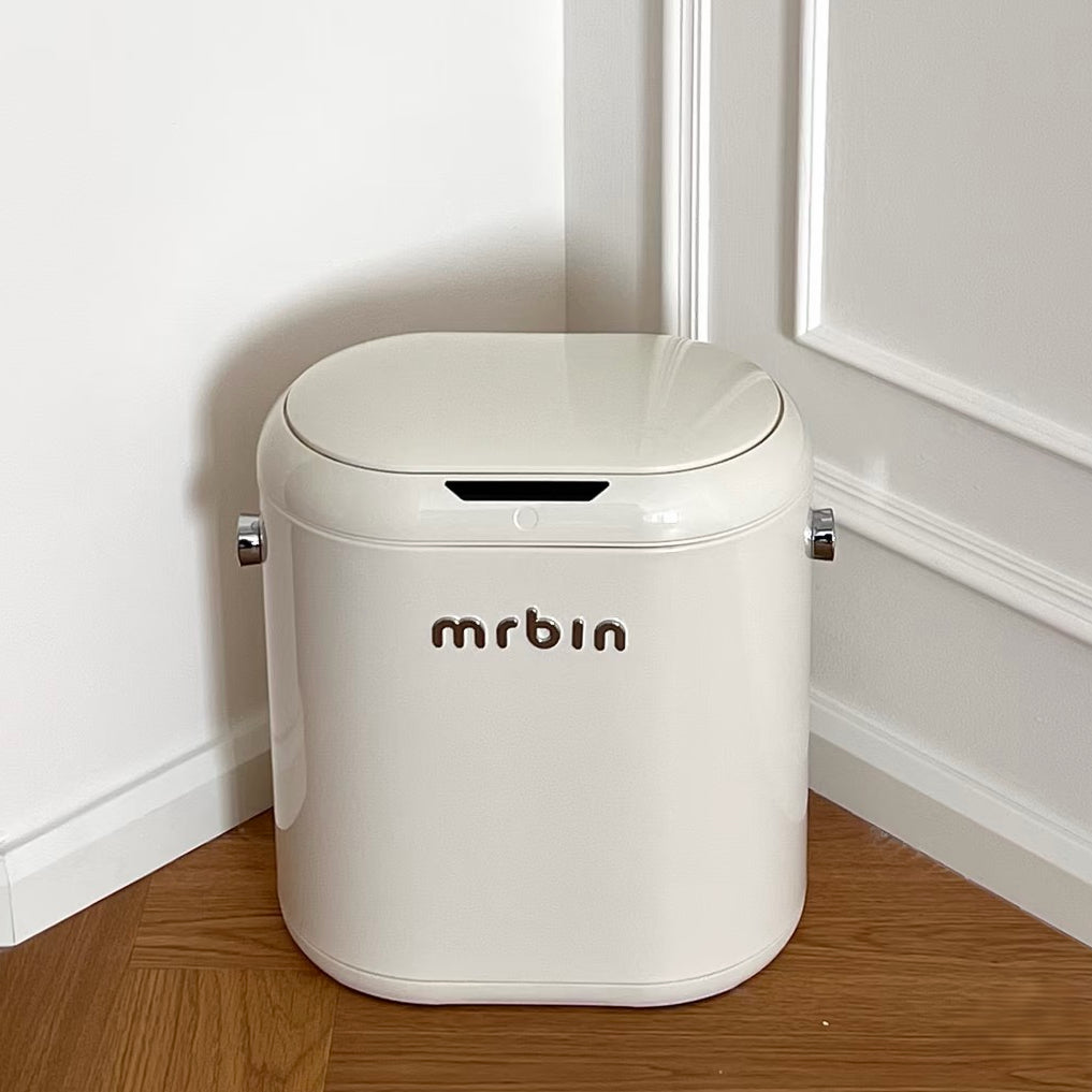 White Touchless Sensor Bin – Automatic Bag Locking System