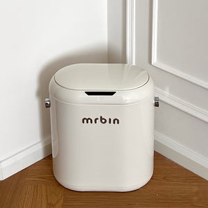 White Touchless Sensor Bin – Automatic Bag Locking System
