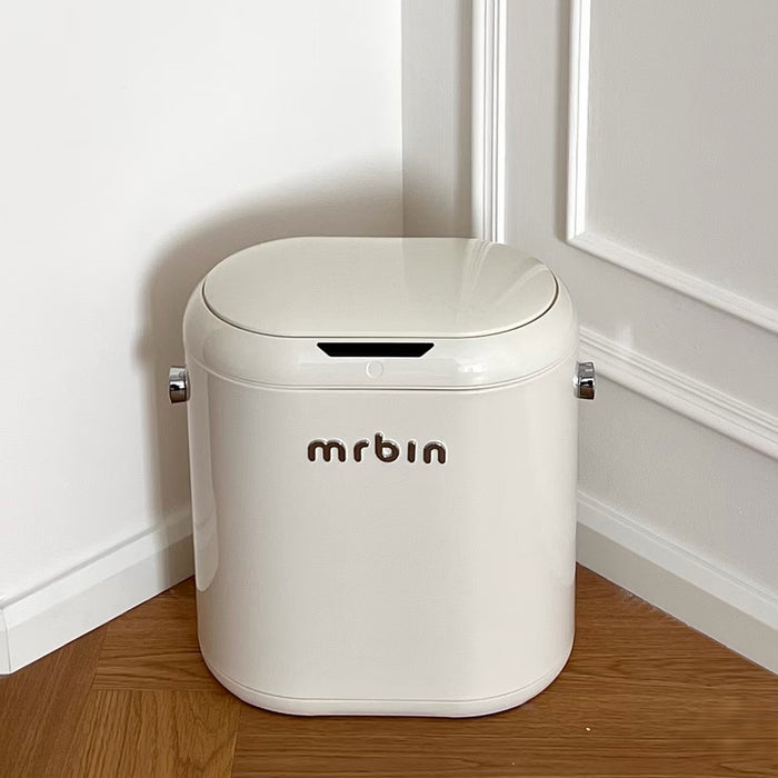 White Touchless Sensor Bin – Automatic Bag Locking System