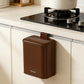 Wall-Mounted Kitchen Trash Can – No Bending Needed – Coffee Brown