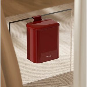 Wall-Mounted Kitchen Trash Can – No Bending Needed – Red