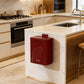 Wall-Mounted Kitchen Trash Can – No Bending Needed – Red