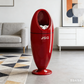 Red Water-Drop Small Waist Shaped Trash Can – Tall Stand, No-Bend Design
