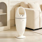 White Water-Drop Shaped Trash Can – High-Tech, No-Bend Design