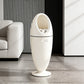 White Water-Drop Shaped Trash Can – High-Tech, No-Bend Design