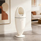 White Water-Drop Shaped Trash Can – High-Tech, No-Bend Design