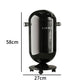 Compact & Stylish Design 20L Trash Can With Wheels - Black