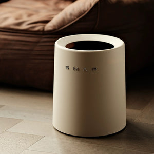 Cream-Colored Double-Layer Trash Bin – Stylish and Practical Design