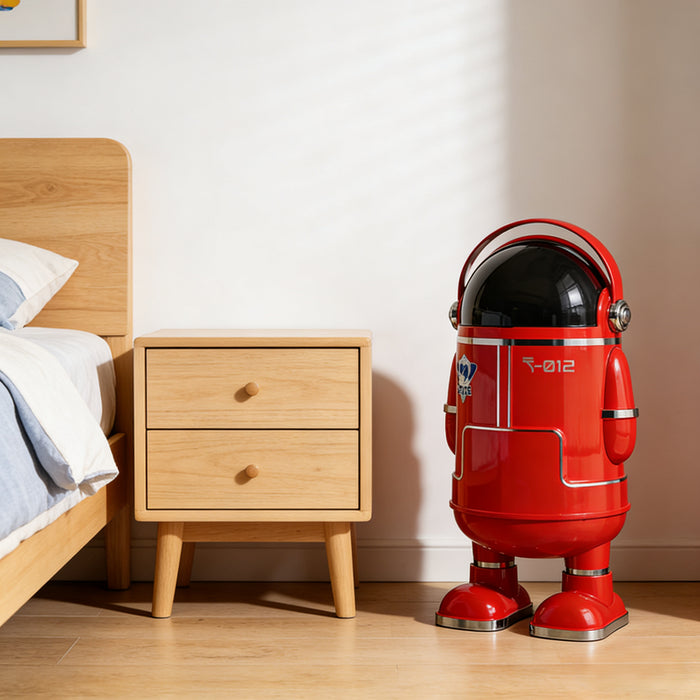 Spaceman Style Red Astronaut Trash Can – Fun Space-Themed Decor for Your Home