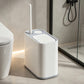 2-in-1 Bathroom Trash Can with Toilet Brush – Slim Waste Bin with 6 Disposable Brush Heads