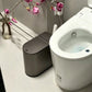 Smart Gray Sensor Bin with Built-In Toilet Brush – Touchless & Clean Bathroom Solution