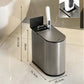 Smart Gray Sensor Bin with Built-In Toilet Brush – Touchless & Clean Bathroom Solution