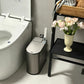 Smart Gray Sensor Bin with Built-In Toilet Brush – Touchless & Clean Bathroom Solution