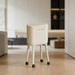 Beige High End Tall Stand Stylish Trash Can – Stylish Bin for Living Room & Kitchen