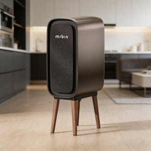 Mr.Bin Slim Black Stainless Steel High-end Smart Sensor Trash Can – Modern & Elegant