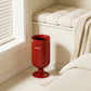 Premium Stainless Steel High-End Modern Tall Garbage Bin Trash Can – Red Wine Glass Shape Trash Can for Home Interiors