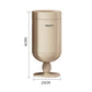 Premium Stainless Steel High-End Modern Tall Garbage Bin Trash Can – White Wine Glass Shape Trash Can for Home Interiors