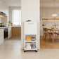 30L Elevated Trash Can with Double Storage Shelves
