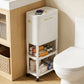 30L Elevated Trash Can with Double Storage Shelves