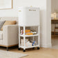 30L Elevated Trash Can with Double Storage Shelves